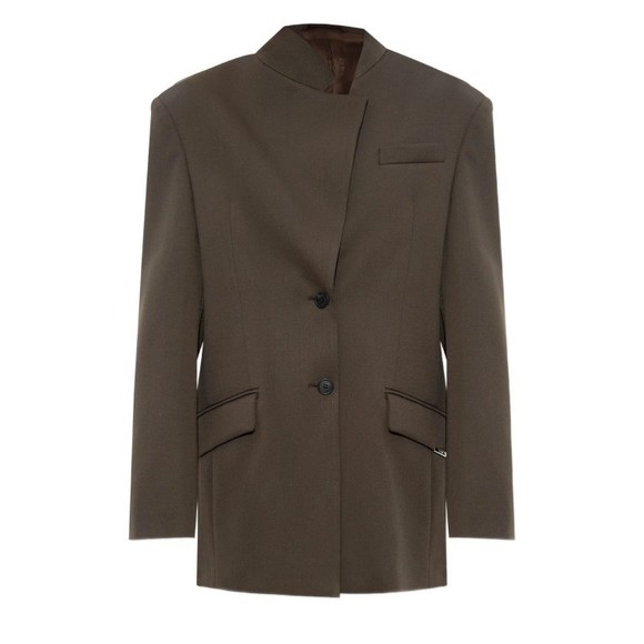 The Attico Oversized Brown Jacket With Korean Collar - NWT - Picture 1 of 2